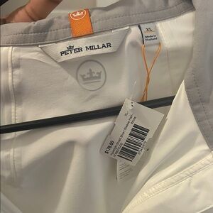 Peter Millar Classic White waterproof sports lite jacket